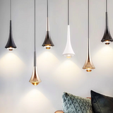 Modern Glass Teardrop LED Pendant Light 1-Light Lasson Living