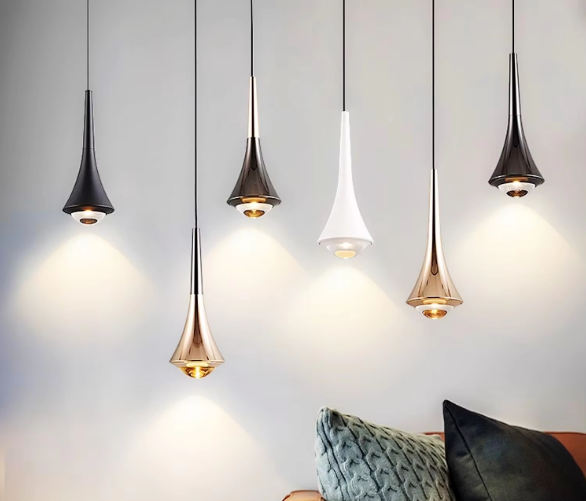 Modern Glass Teardrop LED Pendant Light 1-Light Lasson Living