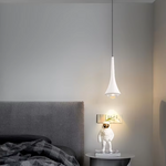 Modern Glass Teardrop LED Pendant Light 1-Light Lasson Living