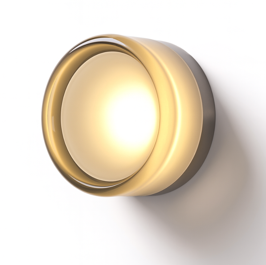 Modern Glass Round Wall Sconce LED 1-Light Lasson Living