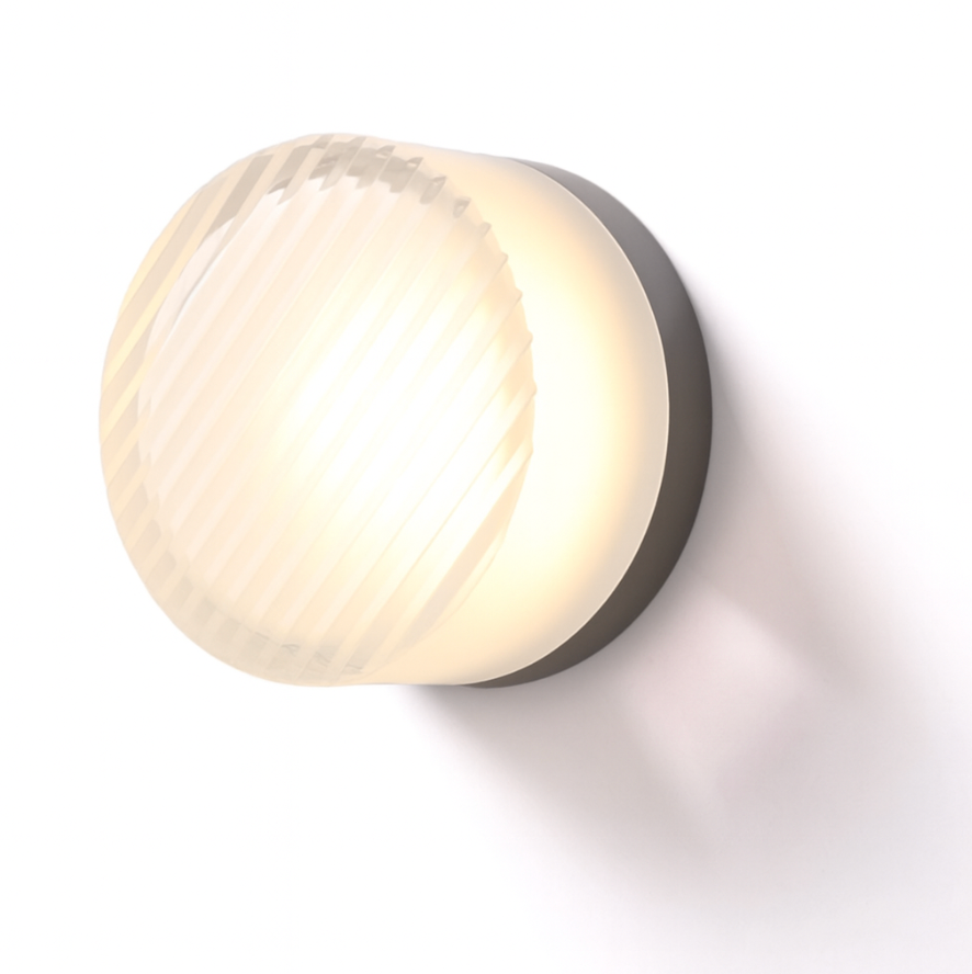 Modern Glass Round Wall Sconce LED 1-Light Lasson Living