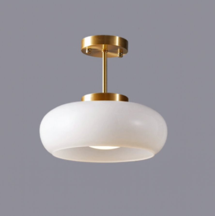 Vintage Glass Ceiling Light 1-Light Lasson Living