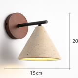 Modern Travertine Cone Wall Sconce LED 1-Light Lasson Living