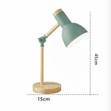 Nordic Wood Base Semi-Circular Table Lamp 1-Light Lasson Living