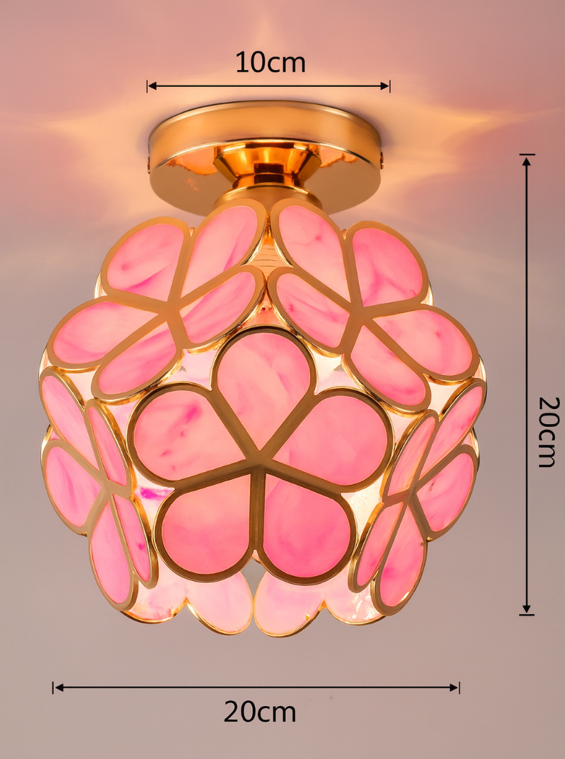 Vintage Floral Ceiling Light 1-Light Lasson Living
