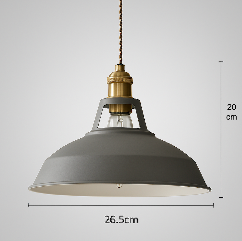Industrial Colourful Metal Dome Pendant Light LED 1-light Lasson Living
