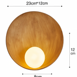 Modern Japandi Resin Bowl Wall Sconce G9 1-Light Lasson Living