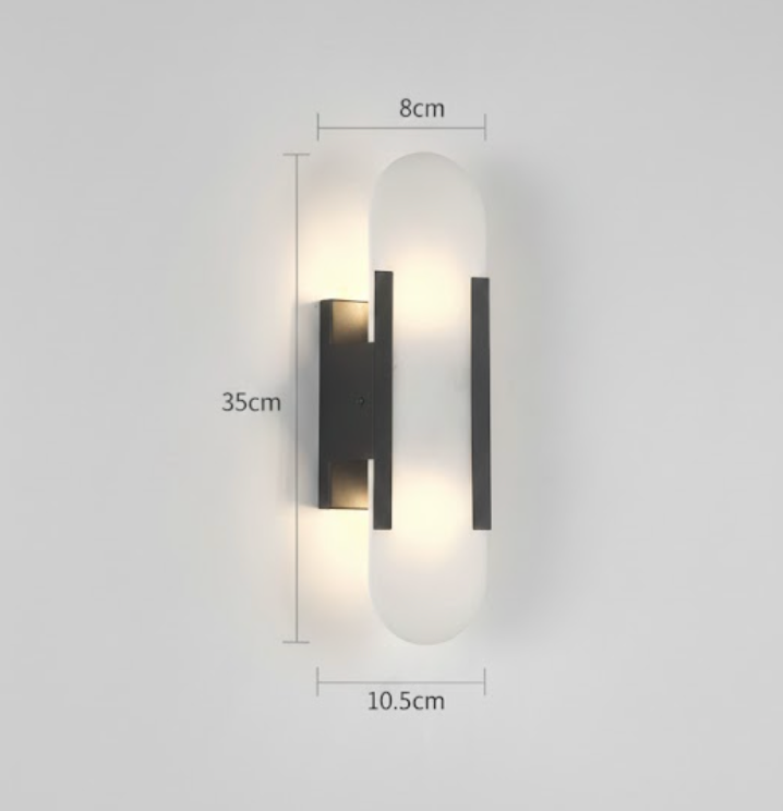Nordic Alabaster Marble Wall Sconce LED 1-Light Lasson Living