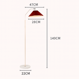 Minimalist Pleated Fabric Shade LED Floor Lamp | 1-Light Standing Lasson Living