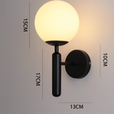 Nordic Brass Glass Globe Wall Sconce LED 1-Light Lasson Living