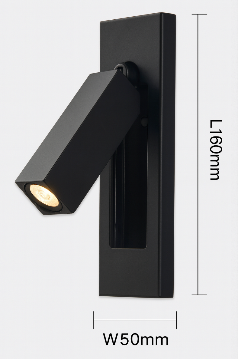Modern Minimalist Embedded Aluminum LED Wall Sconce 1-Light Lasson Living