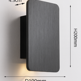 Nordic Minimalist Glass Rectangular LED Wall Sconce Light 2-light Lasson Living