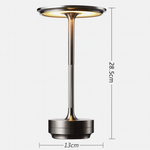 Modern Brass Cone LED Rechargeable Table Lamp 1-Light Lasson Living