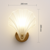 Art Deco Brass Glass Seashell Wall Sconce LED 1-Light Lasson Living