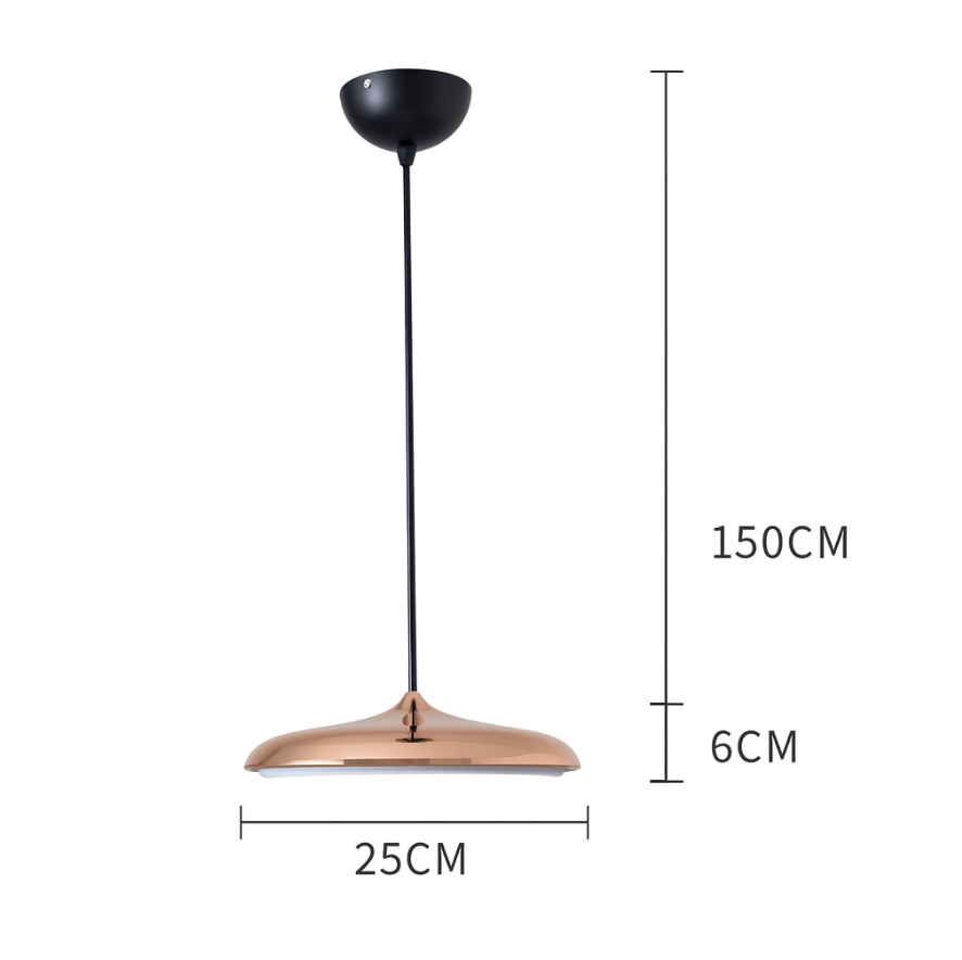 Scandinavian Round Pendant Light LED 1-Light Lasson Living