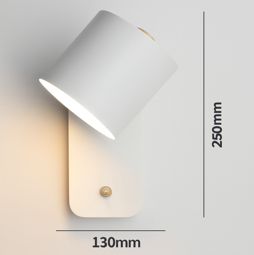 Modern Minimalist Rotatable Cylinder LED Wall Sconce 1-Light Lasson Living