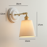 Vintage Japanese Ceramic Brass 1-Light Wall Light Lasson Living