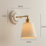 Vintage Japanese Ceramic Brass 1-Light Wall Light Lasson Living