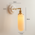 Vintage Japanese Ceramic Brass 1-Light Wall Light Lasson Living