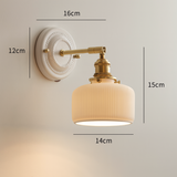 Vintage Japanese Ceramic Brass 1-Light Wall Light Lasson Living