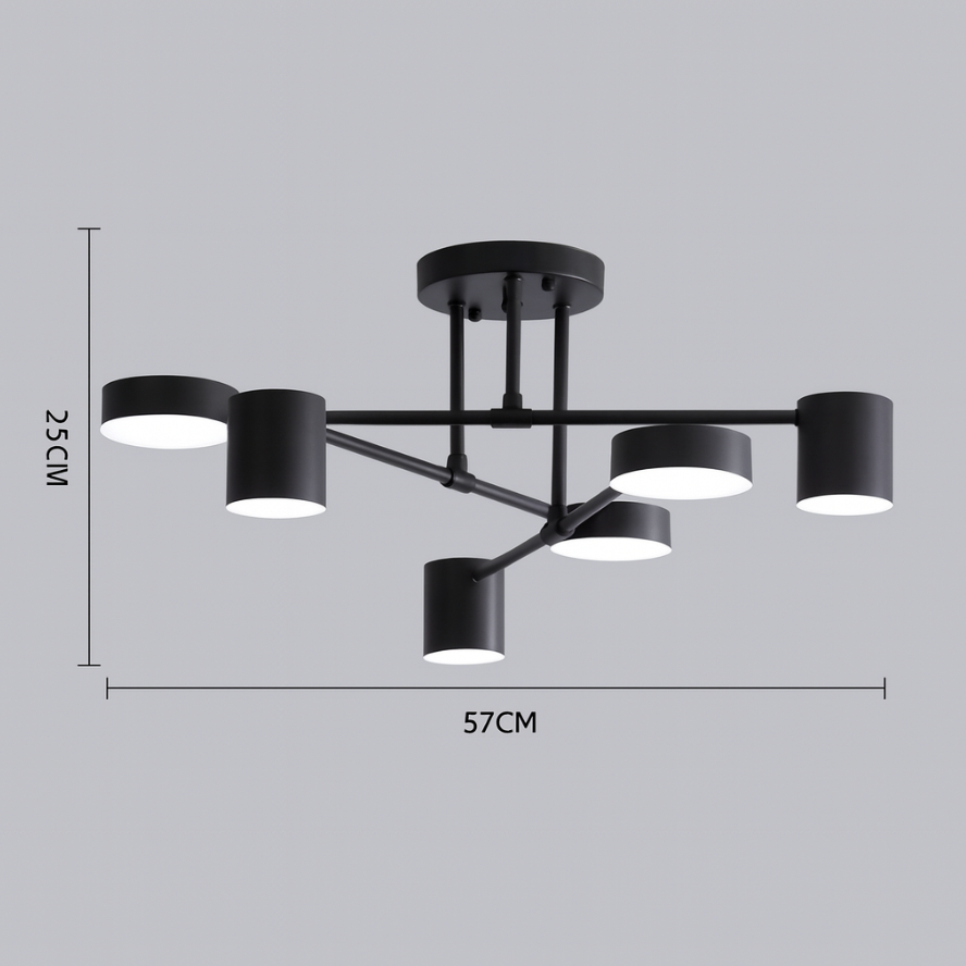 Modern Brass Globe LED Sputnik Ceiling Light 6-Light Lasson Living