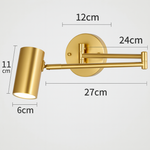 Modern Adjustable Swing Arm LED Wall Sconce 1-Light Lasson Living