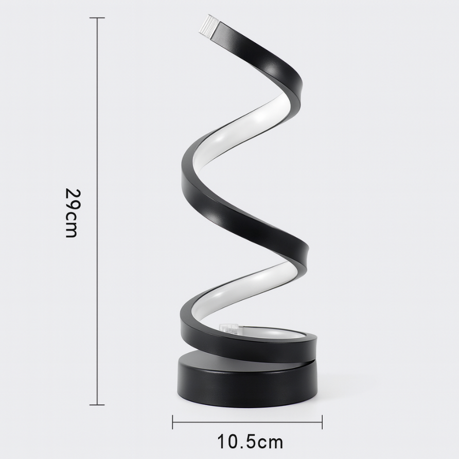 Modern Spiral LED Table Lamp 1-Light Lasson Living
