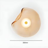 Nordic Curved Glass Japandi LED Wall Sconce 1-Light Lasson Living