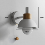 Nordic Wood & Metal Globe Wall Sconce LED 1-light Lasson Living