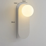 Nordic Minimalist Glass Globe Wall Sconce Light 1-light Lasson Living