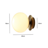 Modern Minimalist Glass Globe Wall Light | 1-Light Lasson Living
