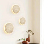 Minimalist Travertine Round Wall Sconce LED 1-light Lasson Living