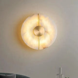 Modern Nordic Marble Round Wall Sconce LED 1-Light Lasson Living