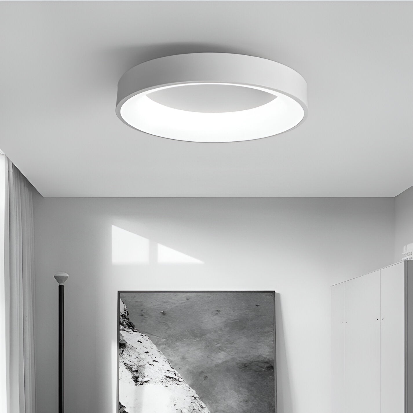 Nordic Modern Round Led Ceiling Light 1-Light Lasson Living