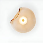 Nordic Curved Glass Japandi LED Wall Sconce 1-Light Lasson Living