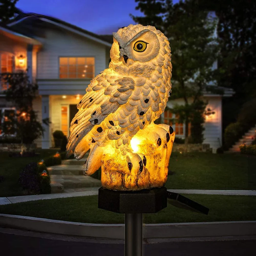 Solar Garden Light – Charming Owl Solar Lantern with Warm White LED for Outdoor Lighting Lasson Living