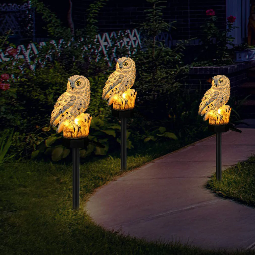 Solar Garden Light – Charming Owl Solar Lantern with Warm White LED for Outdoor Lighting Lasson Living