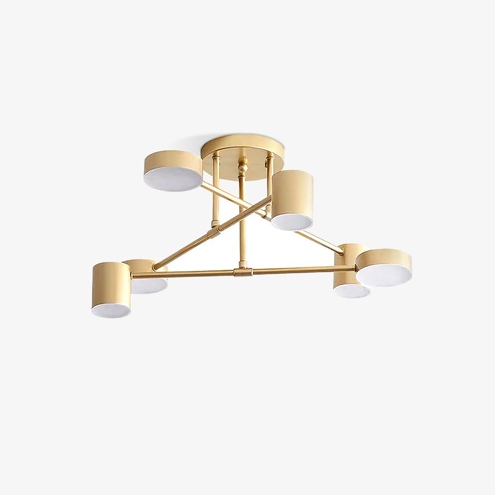 Modern Brass Globe LED Sputnik Ceiling Light 6-Light Lasson Living