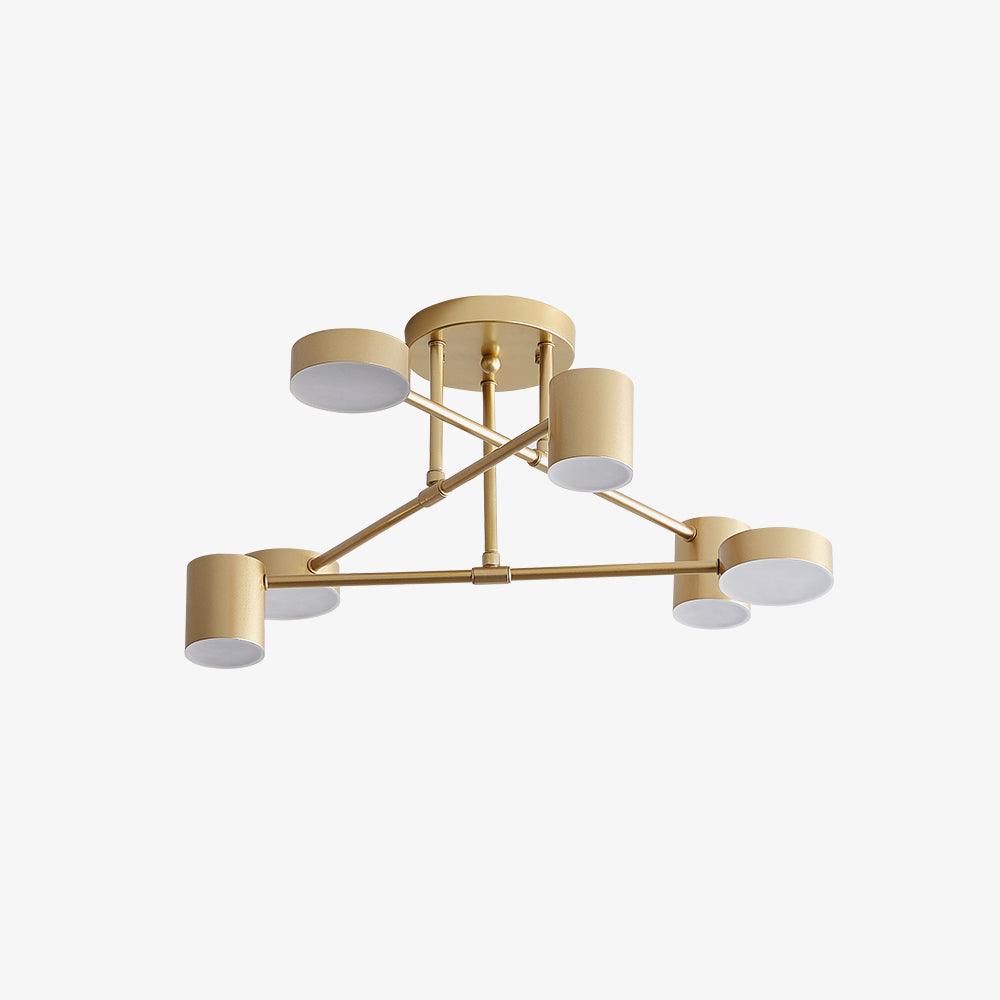 Modern Brass Globe LED Sputnik Ceiling Light 6-Light Lasson Living