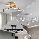 Modern Brass Globe LED Sputnik Ceiling Light 6-Light Lasson Living