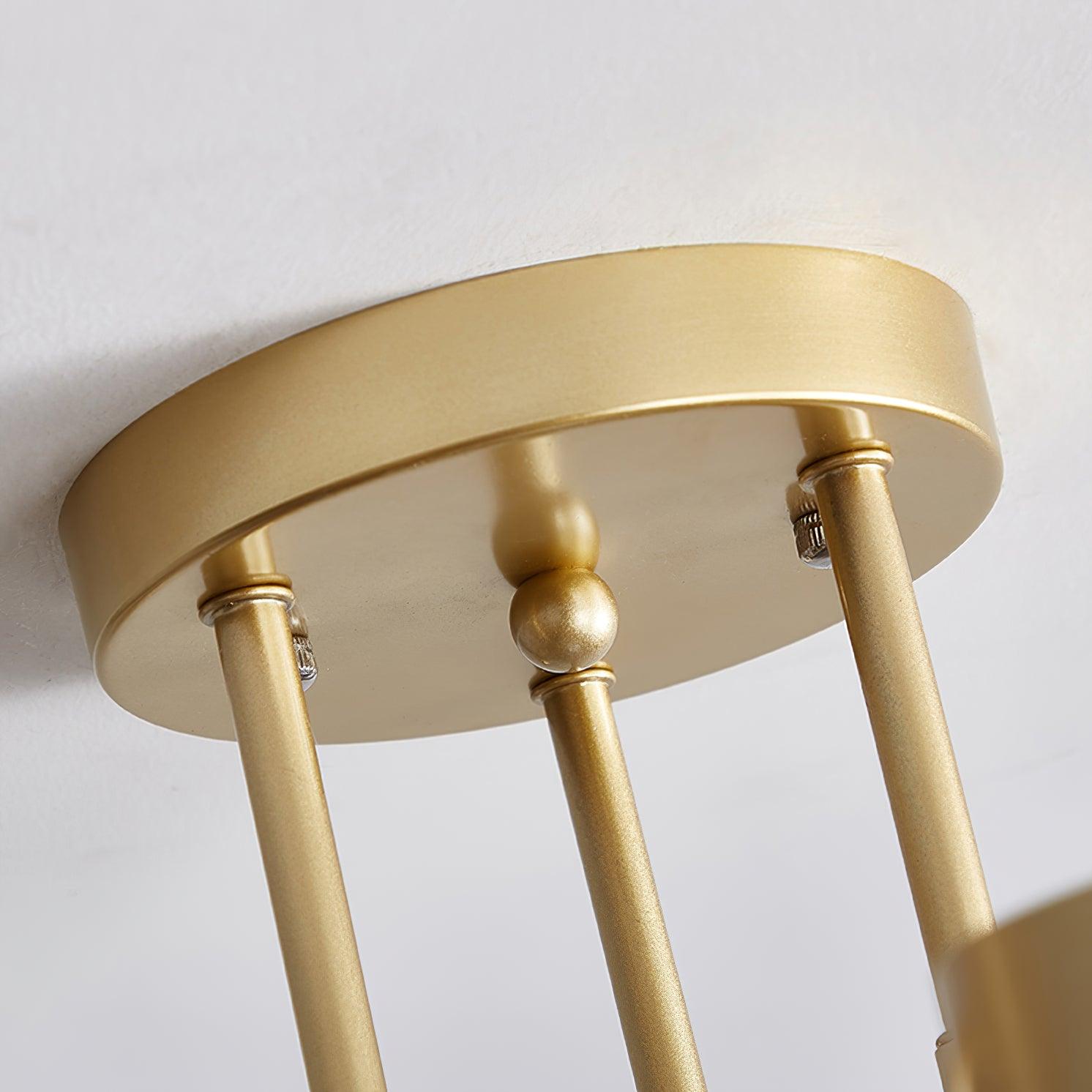 Modern Brass Globe LED Sputnik Ceiling Light 6-Light Lasson Living