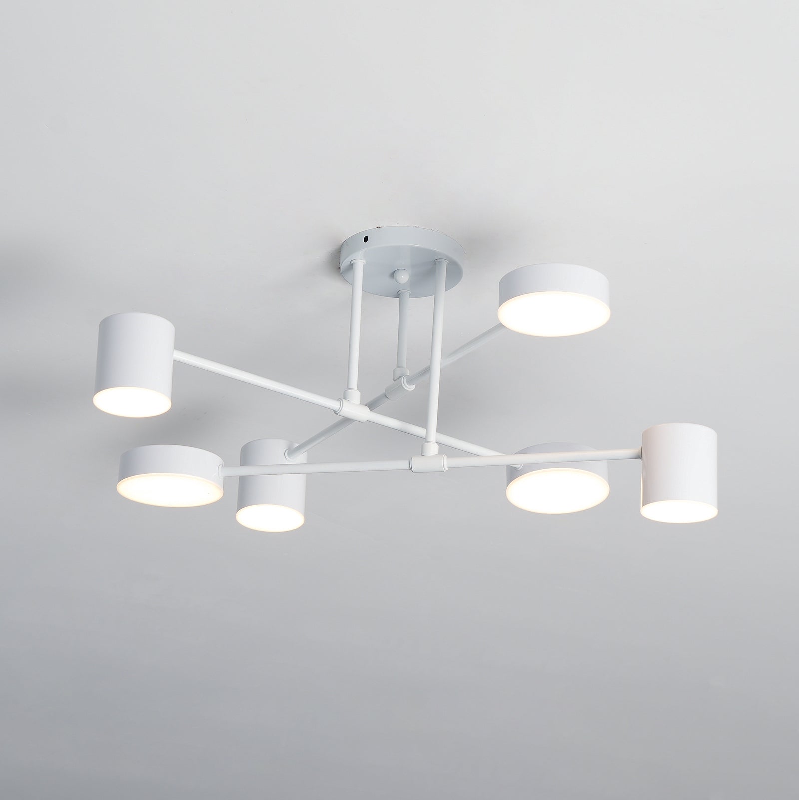 Modern Brass Globe LED Sputnik Ceiling Light 6-Light Lasson Living