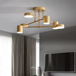 Modern Brass Globe LED Sputnik Ceiling Light 6-Light Lasson Living