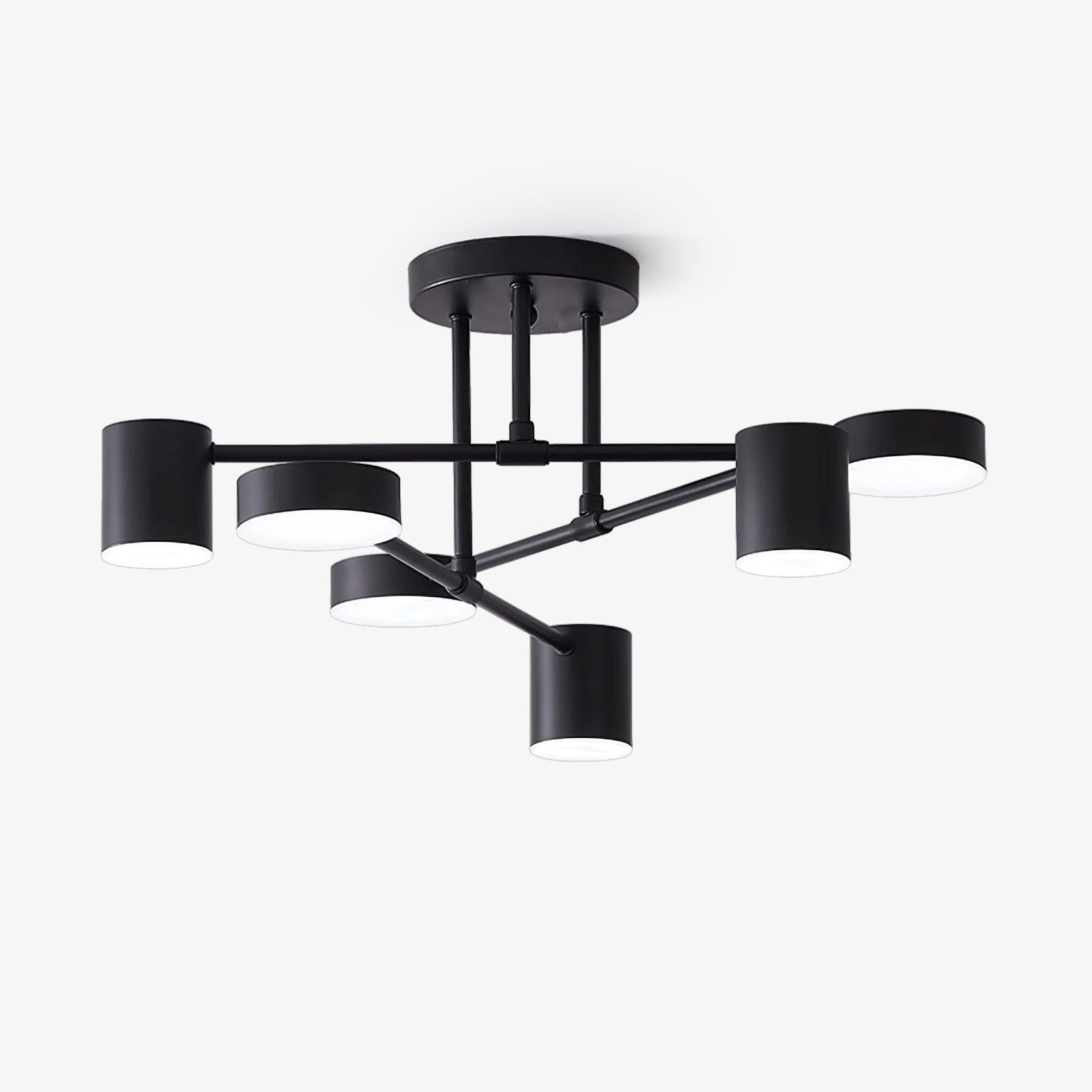Modern Brass Globe LED Sputnik Ceiling Light 6-Light Lasson Living