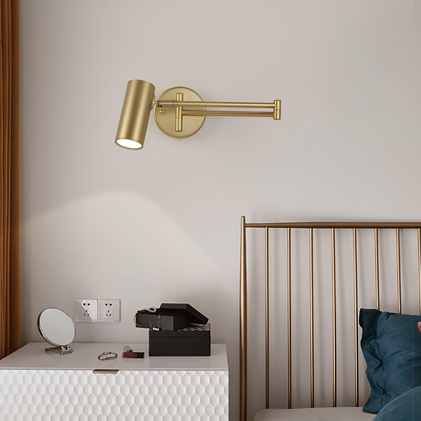 Modern Adjustable Swing Arm LED Wall Sconce 1-Light Lasson Living