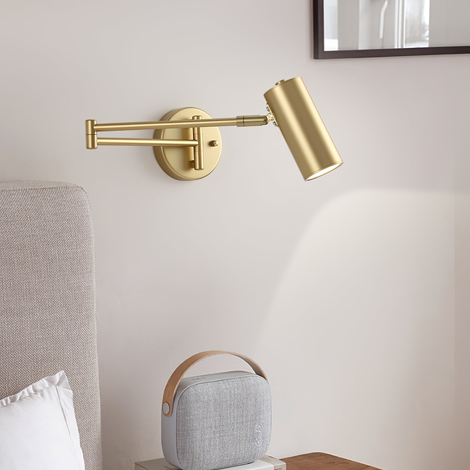 Modern Adjustable Swing Arm LED Wall Sconce 1-Light Lasson Living
