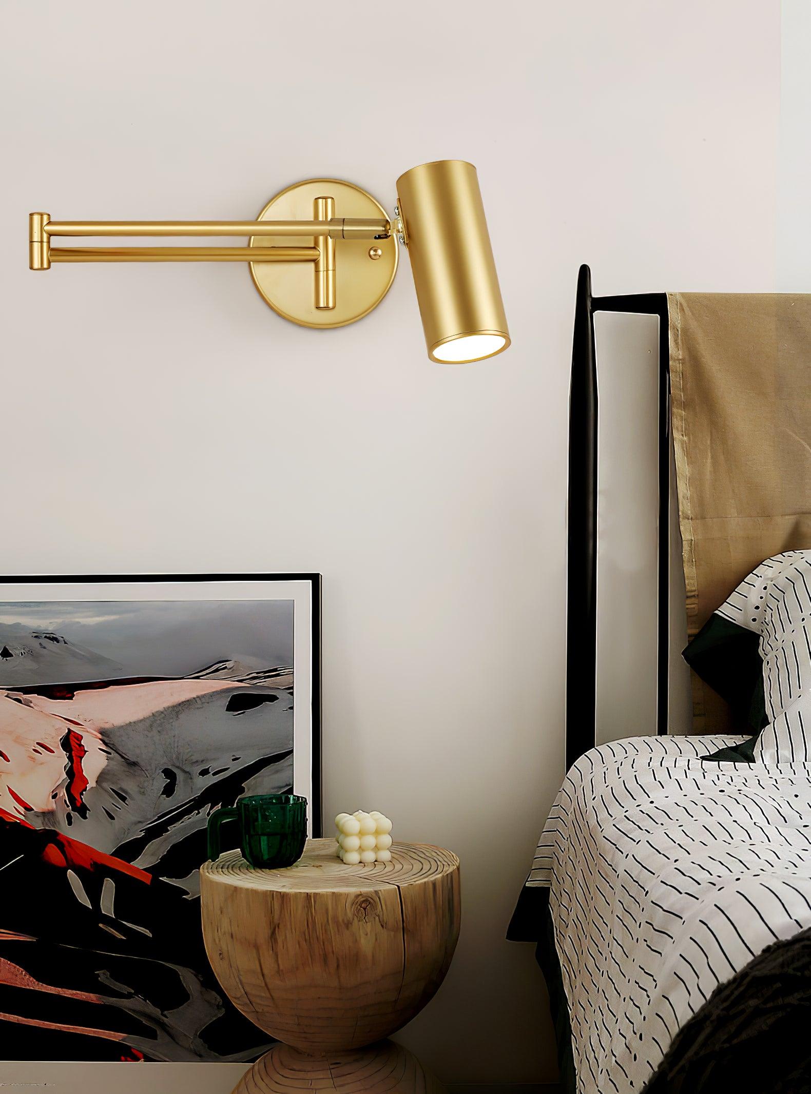 Modern Adjustable Swing Arm LED Wall Sconce 1-Light Lasson Living