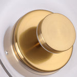 Minimalist Brass & Glass Round Wall Sconce LED 1-Light Lasson Living