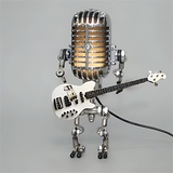 Unique Robot Table Lamp with Adjustable LED Light for Living Room and Desk – Stylish Home Decor Accent Lasson Living
