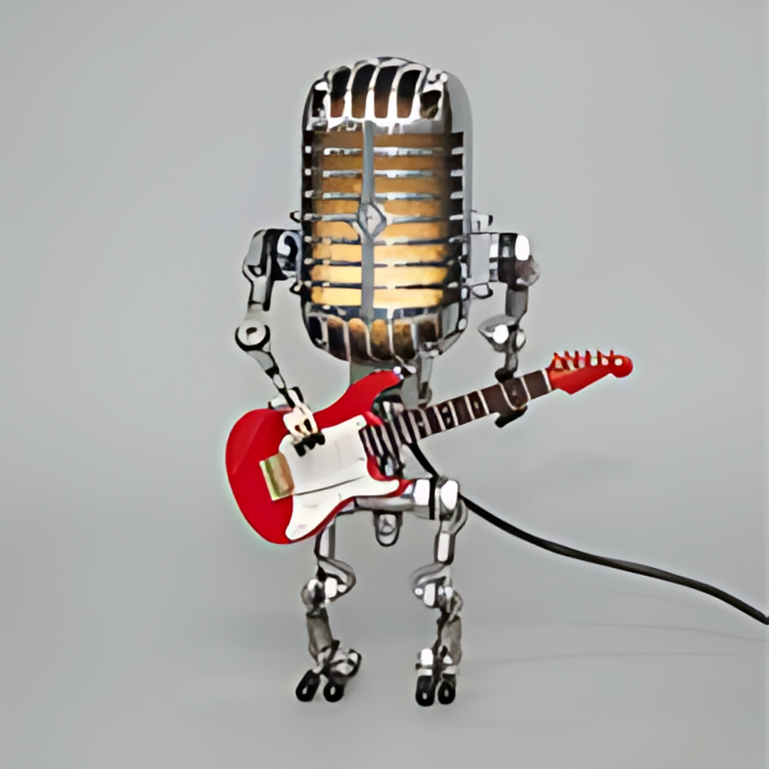 Unique Robot Table Lamp with Adjustable LED Light for Living Room and Desk – Stylish Home Decor Accent Lasson Living